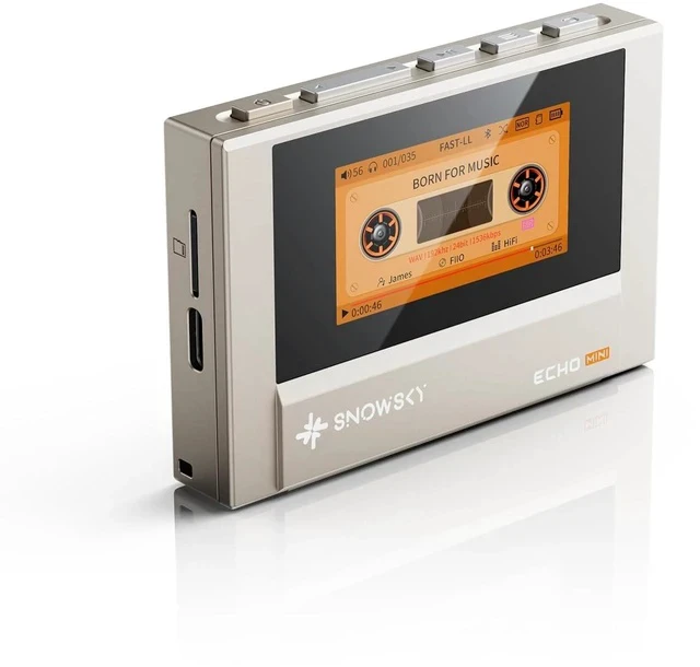 Alt view image 2 of 4 - SnowSky/ Echo MINI HiFi Bluetooth MP3 Player, 15Hours Playback, Independent Volume Control with 3.5mm/4.4mm Headphones Outputs (Titanium Gold)