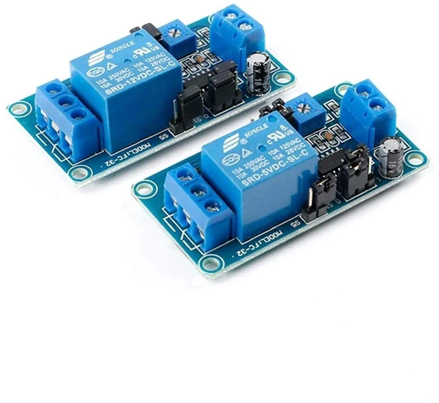 Alt view image 3 of 5 - 5V Power On Time Delay Relay Module, Adjustable Delay Timer Circuit Board, for Automation Projects