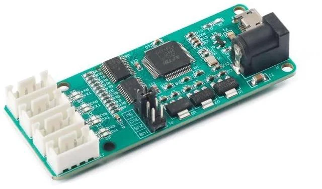 Alt view image 2 of 4 - FT4232-4TTL USB to 4-Way TTL Module UART Serial Port Module LED Indicator Micro USB COM Interface 12Mbps FT4232HL 5V 3.3V 2.5V 1.8V