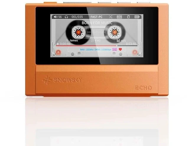 Main image of Echo 4G Hi-Res Digital Audio Player, Dual DAC Bluetooth Music Player, 4.4mm Balanced Output, Color Screen, Portable DAP (Orange 4G)