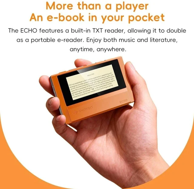 Alt view image 3 of 7 - Echo 4G Hi-Res Digital Audio Player, Dual DAC Bluetooth Music Player, 4.4mm Balanced Output, Color Screen, Portable DAP (SkyBlue 4G)