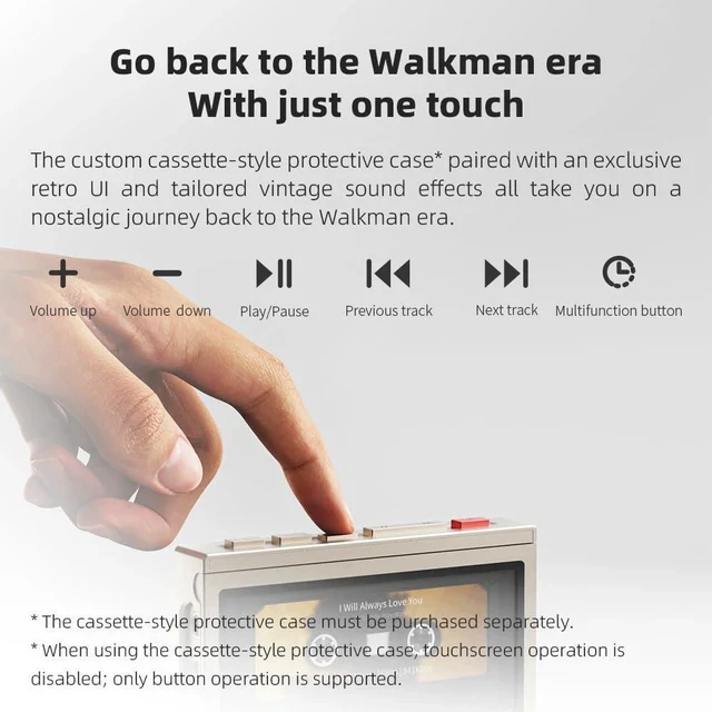 Alt view image 6 of 7 - M21 Android 13 Portable Music Player MP3 Snapdragon 680 4* CS43198 DAC Chips Hi-Res Audio DSD Bluetooth LDAC (Black)