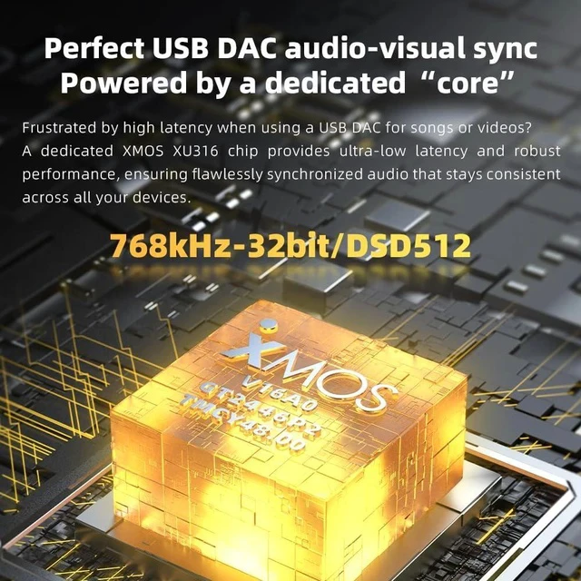 Alt view image 5 of 7 - M33 R2R Portable HiFi Music Player, Snapdragon 680, 8GB RAM + 128GB Storage, True R2R DAC, XMOS XU316 USB Audio, 1100mW Balanced Output, AUTO EQ, 5.5 Full HD Display (Dark Blue)