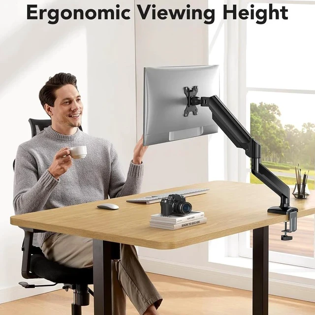 Alt view image 3 of 7 - Monitor Desk Mount Mechanical Arm for Screen Height Adjustment, Ergonomic Lifting Stand