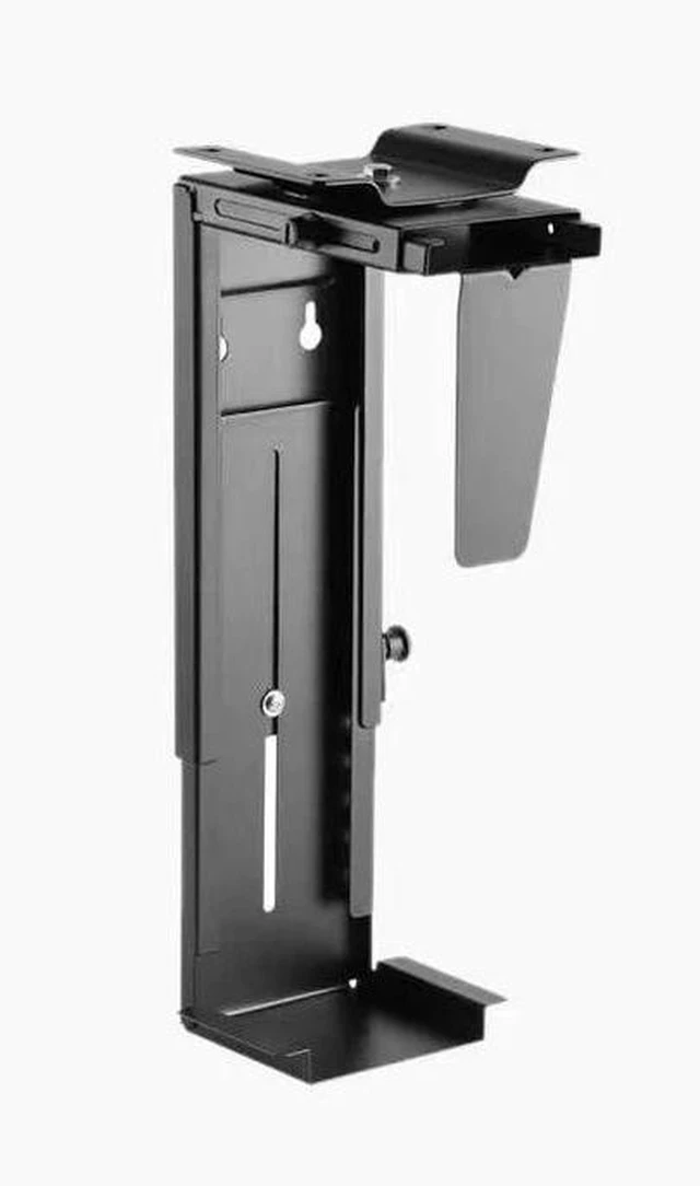 Main image of Adjustable Desk & Wall Mount for PC Case / CPU Chassis Rotatable, Secure Locking, Space-Saving Universal Computer Tower Stand