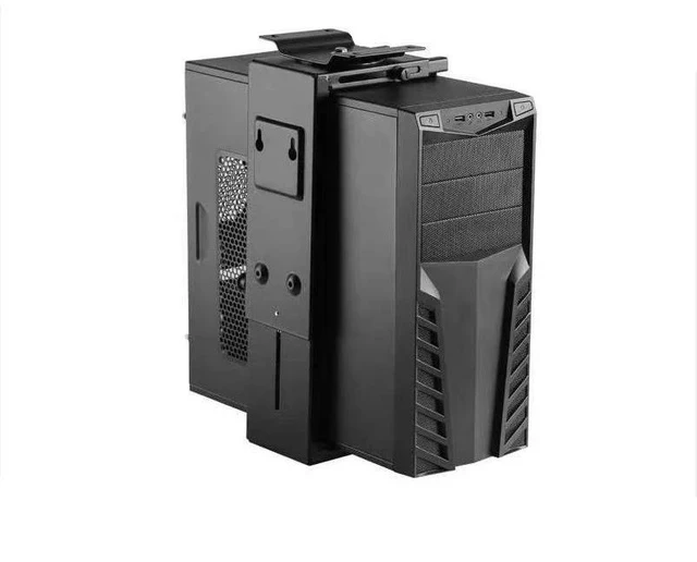 Alt view image 3 of 5 - Adjustable Desk & Wall Mount for PC Case / CPU Chassis Rotatable, Secure Locking, Space-Saving Universal Computer Tower Stand