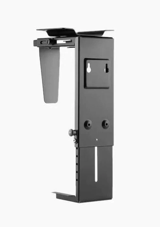 Alt view image 2 of 5 - Adjustable Desk & Wall Mount for PC Case / CPU Chassis Rotatable, Secure Locking, Space-Saving Universal Computer Tower Stand
