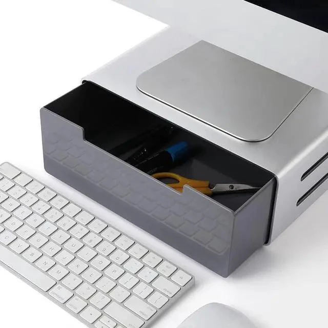 Main image of L26 Aluminum Monitor Stand Riser with Drawer, Adjustable Height Desktop Stand for Monitors & Laptops up to 15.6 Inch, Ergonomic Stand with Storage for Home Office