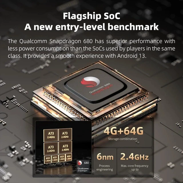 Alt view image 4 of 7 - M21 Android 13 Portable Music Player MP3 Snapdragon 680 4* CS43198 DAC Chips Hi-Res Audio DSD Bluetooth LDAC (Titanium Gold)