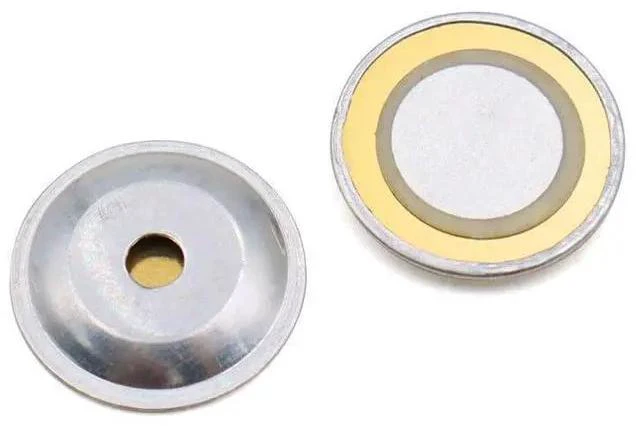 Main image of 30pcs 15mm Copper Plate with Aluminum Casing Piezo Disc Speaker Audio Sensor