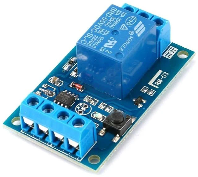 Alt view image 3 of 5 - 5V Bistable Relay Module Single Key Switch for Automotive Tuning Self-Locking One Touch Start-Stop Button