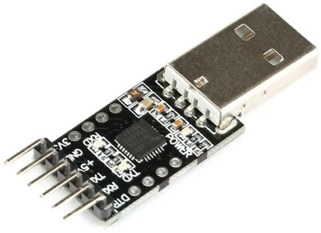 Alt view image 2 of 2 - USB to Serial Adapter CP2102 Module USB to TTL Serial Adapter 6Pin USB 2.0 Serial Converter Downloader for UART STC STC89C52 Downloader 3.3V 5V Output