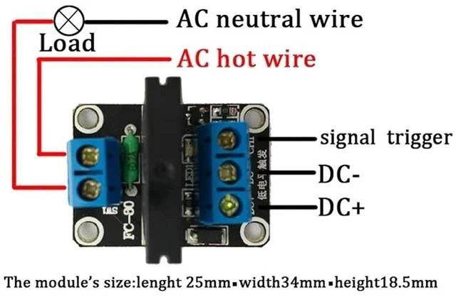 Alt view image 2 of 6 - 4 Channel 5V Low Level Trigger Solid State Relay Module with Fuse, 4 Way 250V 2A for Industrial Control Applications