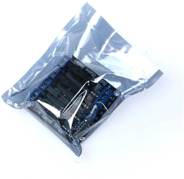 Alt view image 3 of 6 - 4 Channel 5V Low Level Trigger Solid State Relay Module with Fuse, 4 Way 250V 2A for Industrial Control Applications