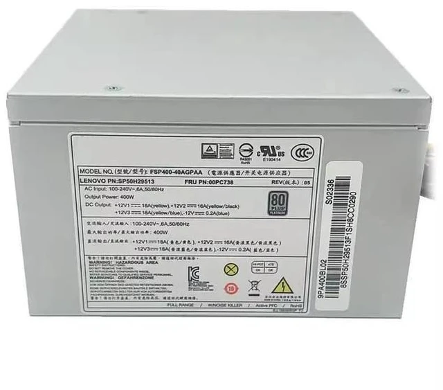 Alt view image 4 of 6 - 00PC738 FSP400-40AGPAA SP50H29513 PSU for Len OVO 400W Computer Power Supply