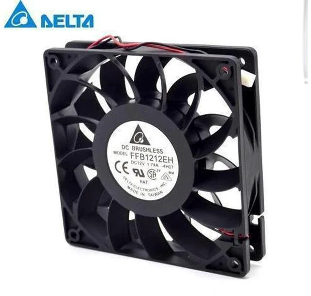 Alt view image 3 of 6 - Delta FFB1212EH 12V 1.74A 12CM 12025 dual ball bearing cooling fan violence 120*120*25mm