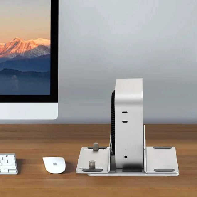 Alt view image 5 of 6 - N39-M4-1 Aluminum Vertical Stand for Mac Mini M1/M2/M4, Space-Saving Desktop Holder with Ventilation Design, Non-Slip Mac Mini Organizer