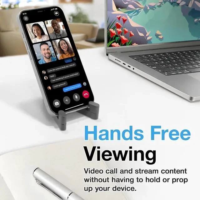 Alt view image 2 of 6 - T87 Adjustable Foldable Aluminum Tablet & Phone Stand - Silver