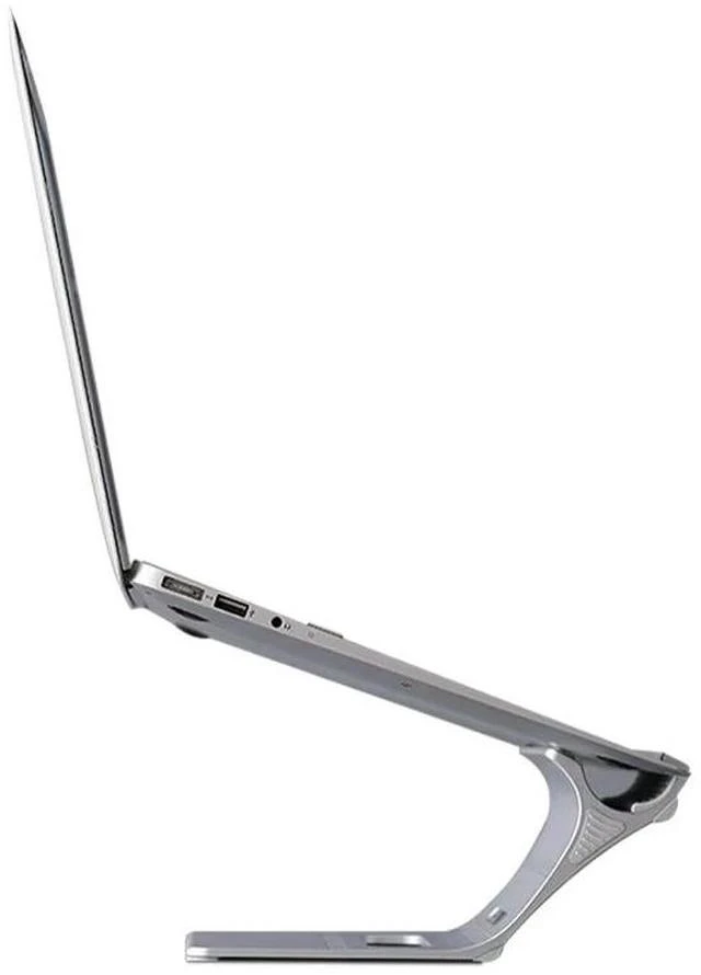 Main image of N96 Aluminum Floating Laptop Stand, Ergonomic Ventilated Notebook Riser Open-Frame Ventilated Notebook Riser Gray