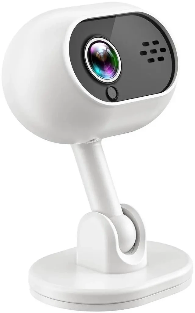 Alt view image 4 of 7 - A4 HD Home Security Camera Wireless WiFi Pan/Tilt, Two-Way Audio, Night Vision, Smart Baby Monitor / Pet / Home Surveillance Camera - white