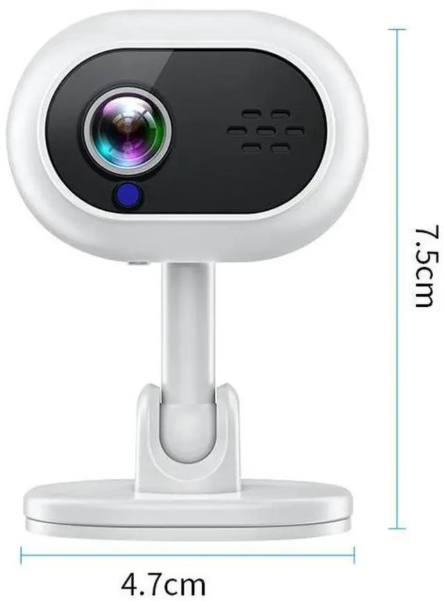 Alt view image 5 of 7 - A4 HD Home Security Camera Wireless WiFi Pan/Tilt, Two-Way Audio, Night Vision, Smart Baby Monitor / Pet / Home Surveillance Camera - white