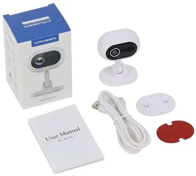 Alt view image 7 of 7 - A4 HD Home Security Camera Wireless WiFi Pan/Tilt, Two-Way Audio, Night Vision, Smart Baby Monitor / Pet / Home Surveillance Camera - white