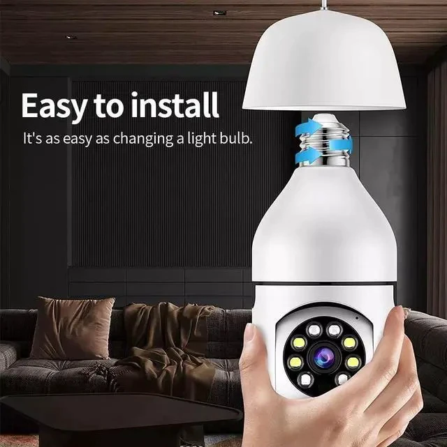 Alt view image 3 of 7 - 2MP Light Bulb Security Camera 1080P HD Night Vision, WiFi Smart Spy Camera, E27 Screw, Indoor / Outdoor Monitoring