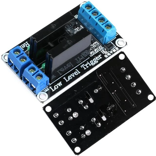 Main image of 2 Channel 5V Low Level Trigger Solid State Relay Module with Fuse, 2 Way 250V 2A for Industrial Control Applications