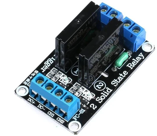 Alt view image 3 of 7 - 2 Channel 5V Low Level Trigger Solid State Relay Module with Fuse, 2 Way 250V 2A for Industrial Control Applications