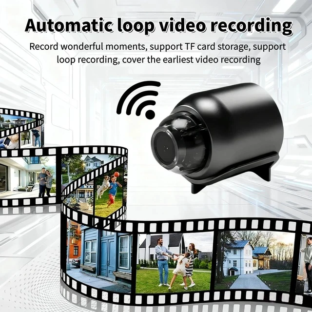 Alt view image 2 of 7 - X5 HD Wireless WiFi Security Camera Night Vision, Home/Outdoor Surveillance, Two-Way Audio, Motion Detection, Remote Viewing via App - black