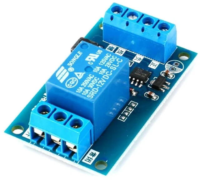 Alt view image 2 of 4 - 12V Bistable Relay Module Single Key Switch for Automotive Tuning Self-Locking One Touch Start-Stop Button