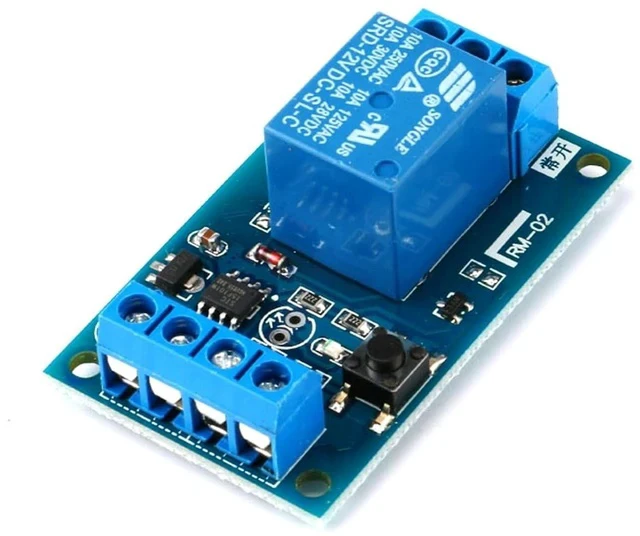 Alt view image 3 of 4 - 12V Bistable Relay Module Single Key Switch for Automotive Tuning Self-Locking One Touch Start-Stop Button