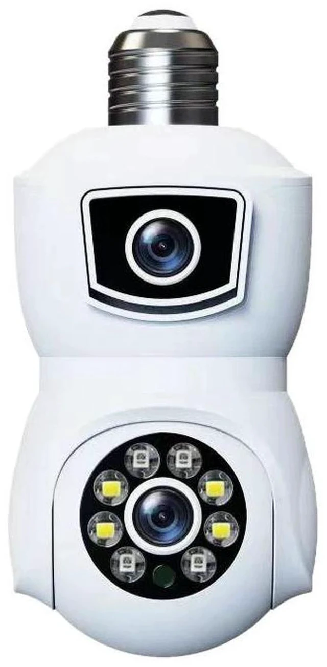 Alt view image 5 of 6 - Light Bulb Security Camera V380 Dual-Lens Full-Color WiFi Wireless HD Panoramic Dual-Lens Home Surveillance