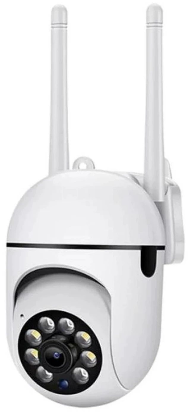 Main image of Wireless WiFi Security Camera HD Pan/Tilt, Full-Color Night Vision, Two-Way Audio, Motion Detection, Remote Viewing via App, Indoor/Outdoor - white