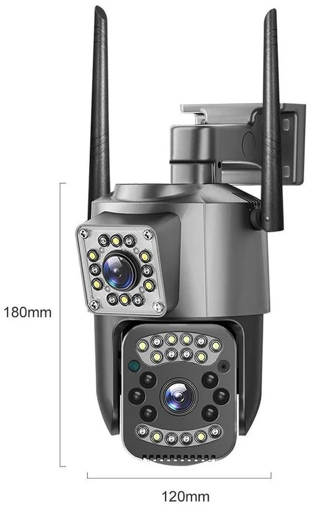 Alt view image 7 of 7 - V380 Dual-Lens Security Camera 4MP WiFi PTZ, Full-Color Night Vision, AI Auto Tracking, Two-Way Audio, Indoor/Outdoor Surveillance(SD Card Not Included)