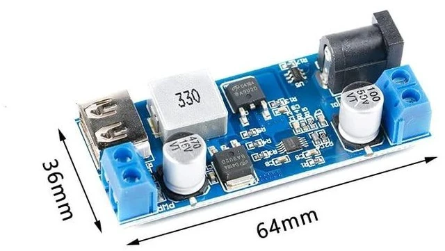 Alt view image 2 of 2 - 2Pcs XY-3606 DC-DC Buck Power Converter 9V-36V to 5V Buck Step Down Voltage Converter LM2596S USB Output DC Connector Input Power Supply Module Board for Charger Car