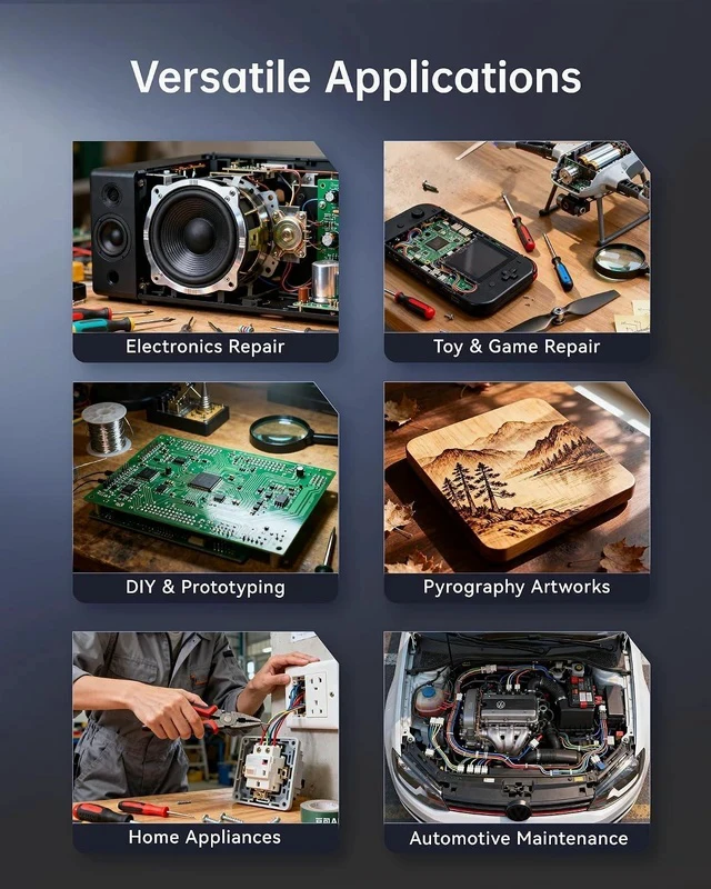 Alt view image 7 of 7 - HS-03 Cordless Soldering Iron Kit, 2600mAh Battery, 3s Fast Heating