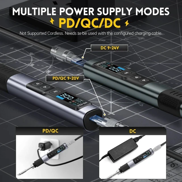 Alt view image 4 of 7 - HS-02B 100W Portable Corded Micro Soldering Iron Kit,2S Fast Heating