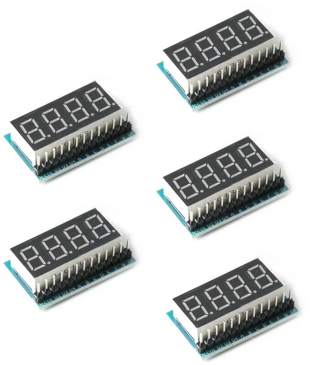 Main image of 5Pcs 4-Bit 74HC164 0.36 inch Red Highlight Digital Tube Display Module Common Positive 4 Segment Serial Interface 4 Bit Digital Display Module 74HC164 Driver
