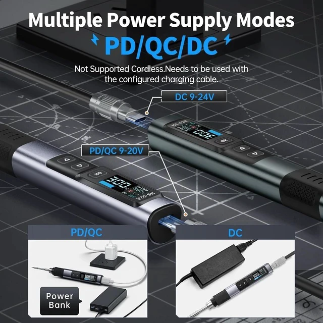 Alt view image 6 of 7 - HS02A 100W Corded Heat Set Insert Tool Soldering Iron Kit 3S Heating