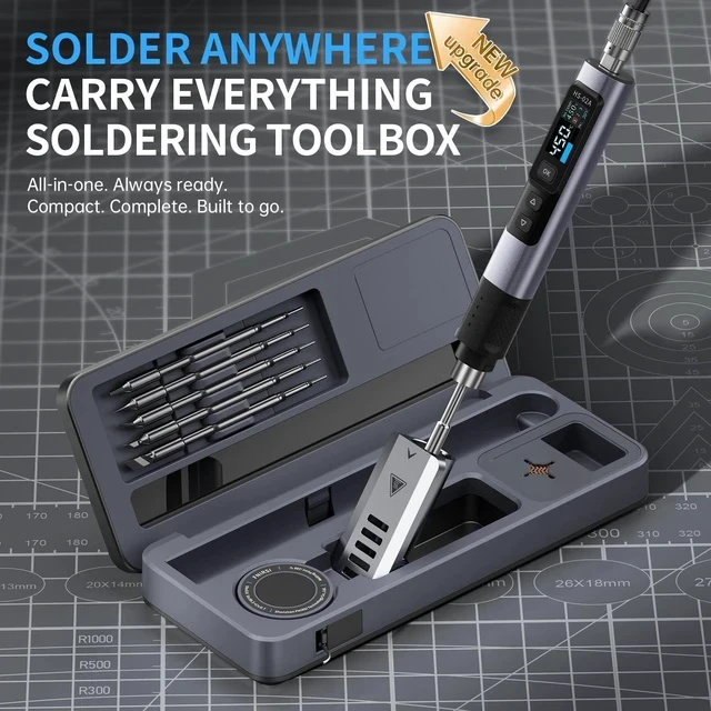 Alt view image 5 of 7 - HS02A 100W Corded Heat Set Insert Tool Soldering Iron Kit 3S Heating