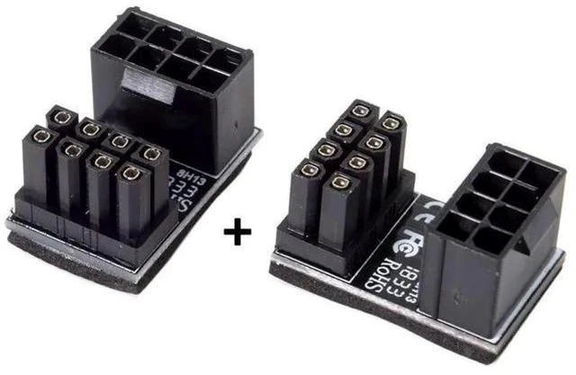 Alt view image 4 of 5 - 180 Degree U-Turn ATX 8Pin Female to Male GPU Power Angled Adapter for Desktop Graphics Cards