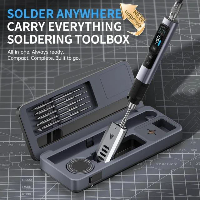 Alt view image 3 of 7 - HS-02A 100W Portable Corded Soldering Iron Kit, 3S Fast Tinning