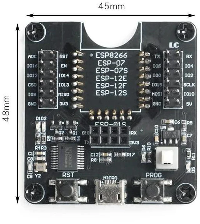 Alt view image 2 of 5 - ESP8266 Burner Development Board Test Frame Module Downloader Support for ESP-12F ESP-07S ESP-12E ESP-01S ESP12S ESP-01 Flash Download Tool Test Board Code Burner
