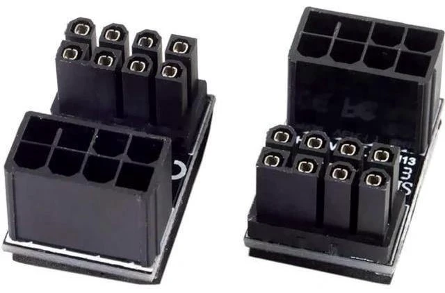 Main image of 180 Degree U-Shaped ATX 8Pin Female to Male Angled Power Adapter for Desktop Graphics Cards