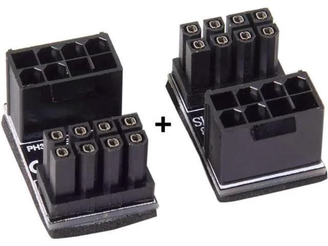 Alt view image 5 of 6 - 180 Degree U-Shaped ATX 8Pin Female to Male Angled Power Adapter for Desktop Graphics Cards