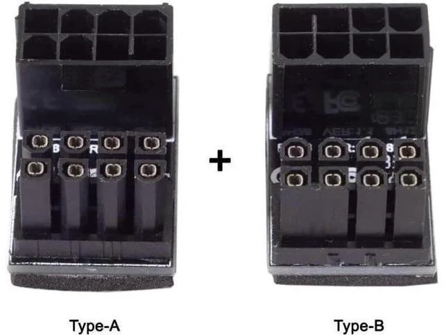 Alt view image 6 of 6 - 180 Degree U-Shaped ATX 8Pin Female to Male Angled Power Adapter for Desktop Graphics Cards