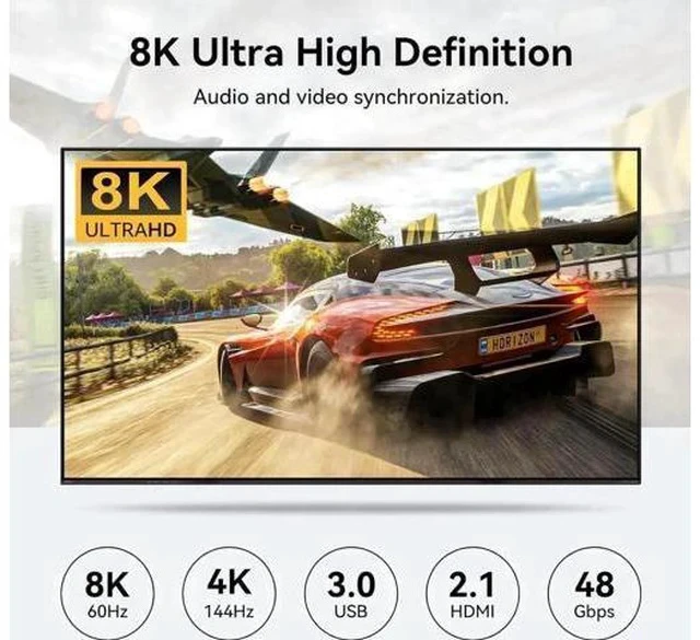 Alt view image 5 of 7 - 4-Port Dual HDMI KVM Switch 4 In 2 Out, 8K@60Hz 4K@120Hz, 4 USB3.0 Ports