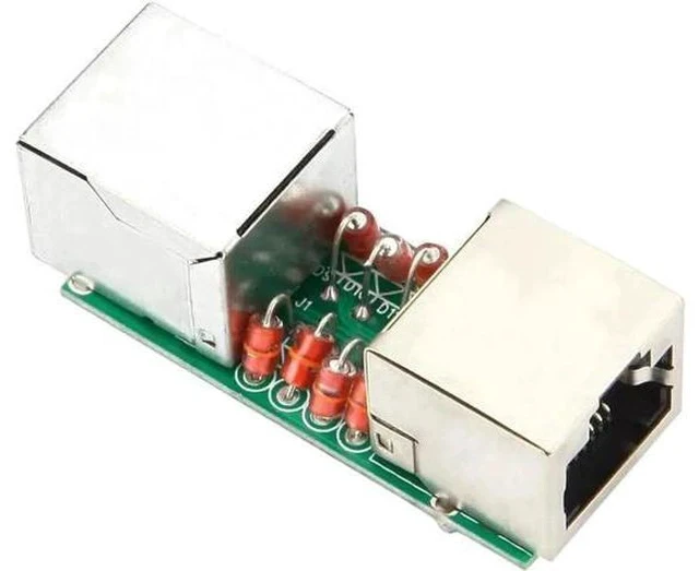 Alt view image 2 of 6 - RJ45 Surge Lightning Protector Inline Coupler, Cat5e/Cat6/Cat7 LAN Cable RJ45 Extender Adapter