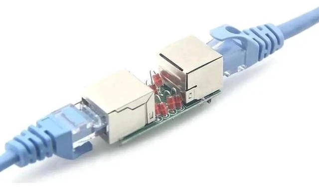 Alt view image 3 of 6 - RJ45 Surge Lightning Protector Inline Coupler, Cat5e/Cat6/Cat7 LAN Cable RJ45 Extender Adapter